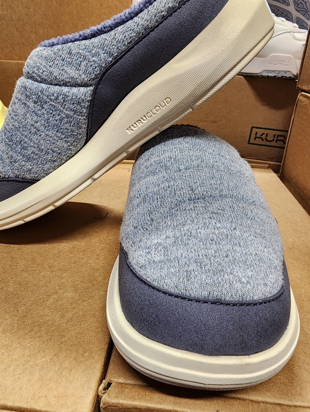 Kuru Draft 2 Women’s Cozy Comfy Slip-On Slippers Blue Plantar Fasciitis